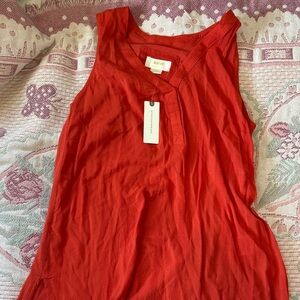 Anthropologie Maeve Vivid Red Tank Top